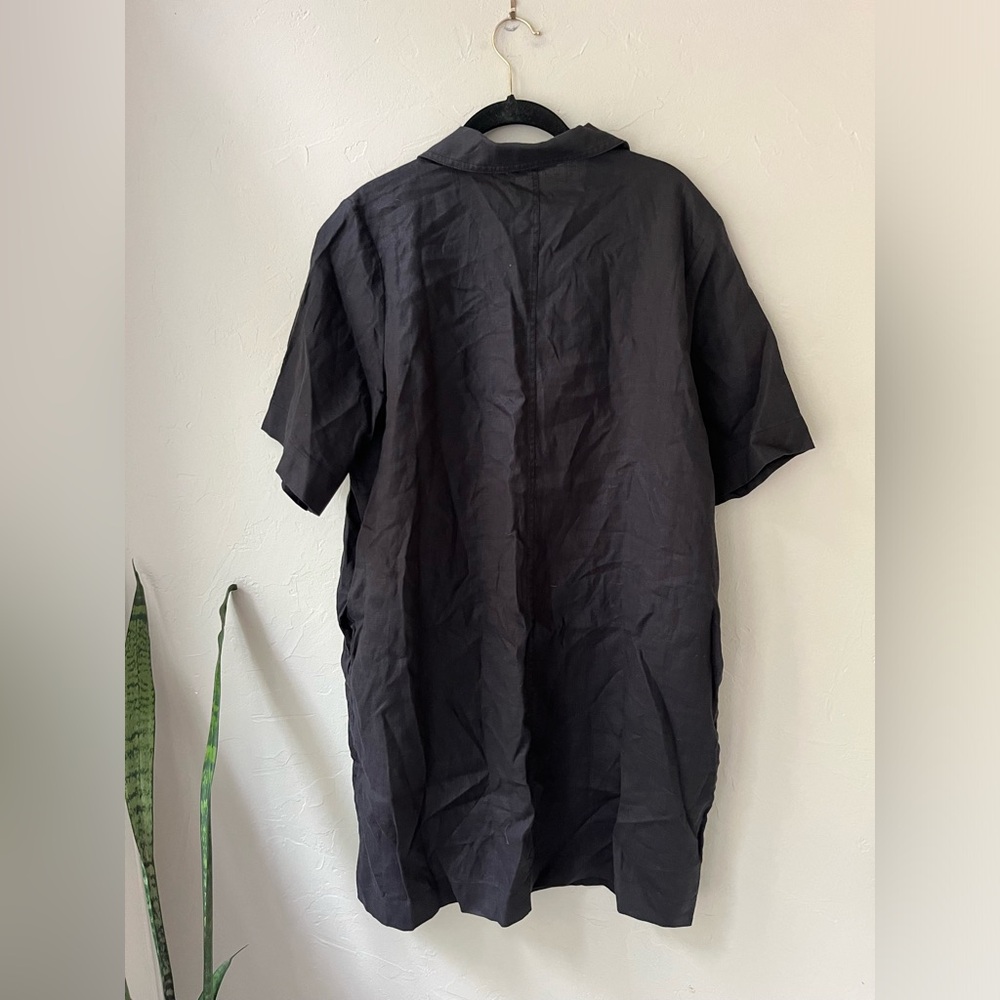 🖤EVERLANE THE LINEN WORKWEAR DRESS IN BLACK S XL - Picture 7 of 7